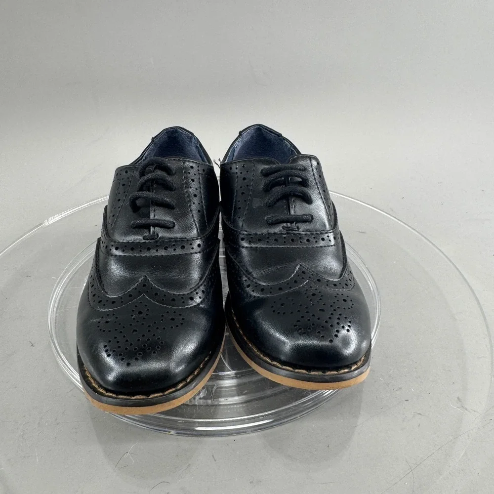Bruno Marc Boys Prince_K2 Wingtip Brogue Oxford Dress Shoes Black Size 10